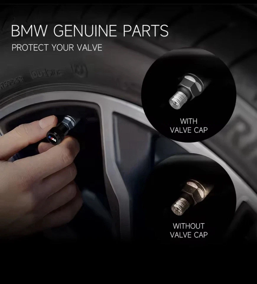 BMW Genuine Valve Caps Set M Fits F20 F20 LCI F21 F21 LCI F40 F22 36122447402  - Image 4 of 4