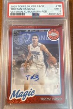 2025 Topps Silver Pack Tristan Da Silva Veteran Autograph-Red 4/5 PSA 9