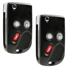 2 Remote Keyless Entry Uncut Flip Key Blade Replacement For GM (MYT3X6898B)