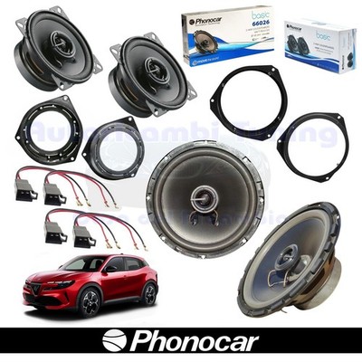 Phonocar 66026 + 66020 2-Way Coaxial Speakers Front Rear 60W RMS 16.5cm 4Ω