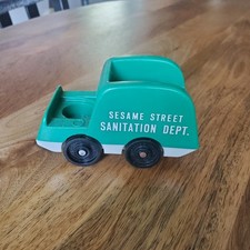 Vintage Fisher-Price Little People Sesame Street Sanitation Dept Garbage Truck 1