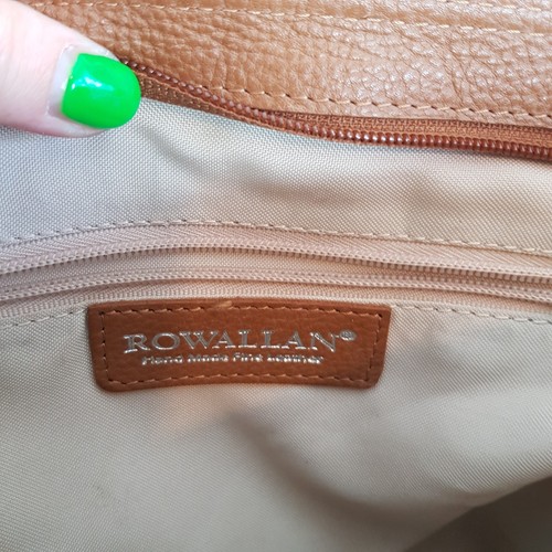 Rowallan Scotland Tan Leather Shoulder Crossbody Bag Hand Made Satchel - Picture 10 of 13