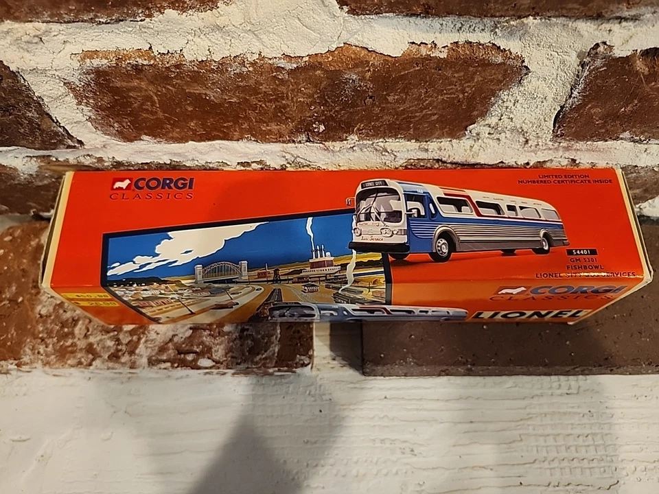 Corgi Classics Lionel City Modelo: 55401 GM5301 Fishbowl Bus Caja Original #J3601 Foto 2 de 4