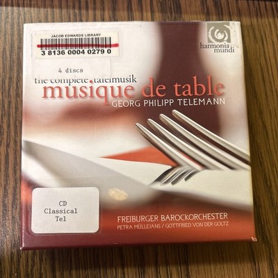 Telemann: Musique de Table CD 4 Disc Box Set Freiburger Barockorchester Exlib