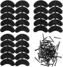 Heel Plates 30 PCS Rubber Shoes Heel Taps Tips Repair Pad Replacement for Boots