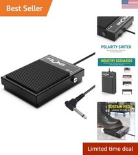 All-Metal Heavy Sustain Pedal for Digital Keyboards - Anti-Slip Grip Included