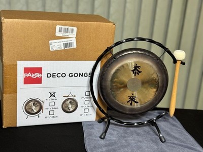 Paiste 7-Inch Deco Gong Set with Stand and Mallet - MINT