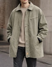 Gabardina larga verde militar unisex vintage MERCEDES-BENZ talla L usada en excelente estado