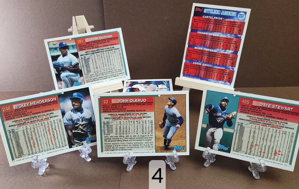 TORONTO BLUE JAYS, 3 diff TEAM SETS 1994 BI-LINGUAL (scarce), TOPPS, TOPPS GOLD - Image 4 of 4