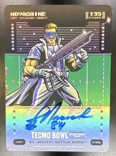 2026 Bo Jackson Battle Arena Tecmo Bowl Novacaine #JNA7 Debut Inspired Ink Auto
