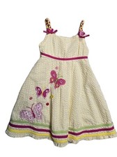 Jenny  ME Girls Tank Dress 5 Yellow Pink Floral