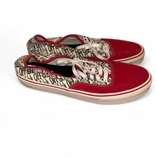 Vans Old Skool Red Classic Canvas Spell Out Skate Shoes 11