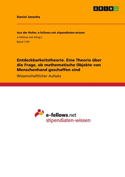 Daniel Janocha | Entdeckbarkeitstheorie. Eine Theorie üBer Die Frage, Ob...-image