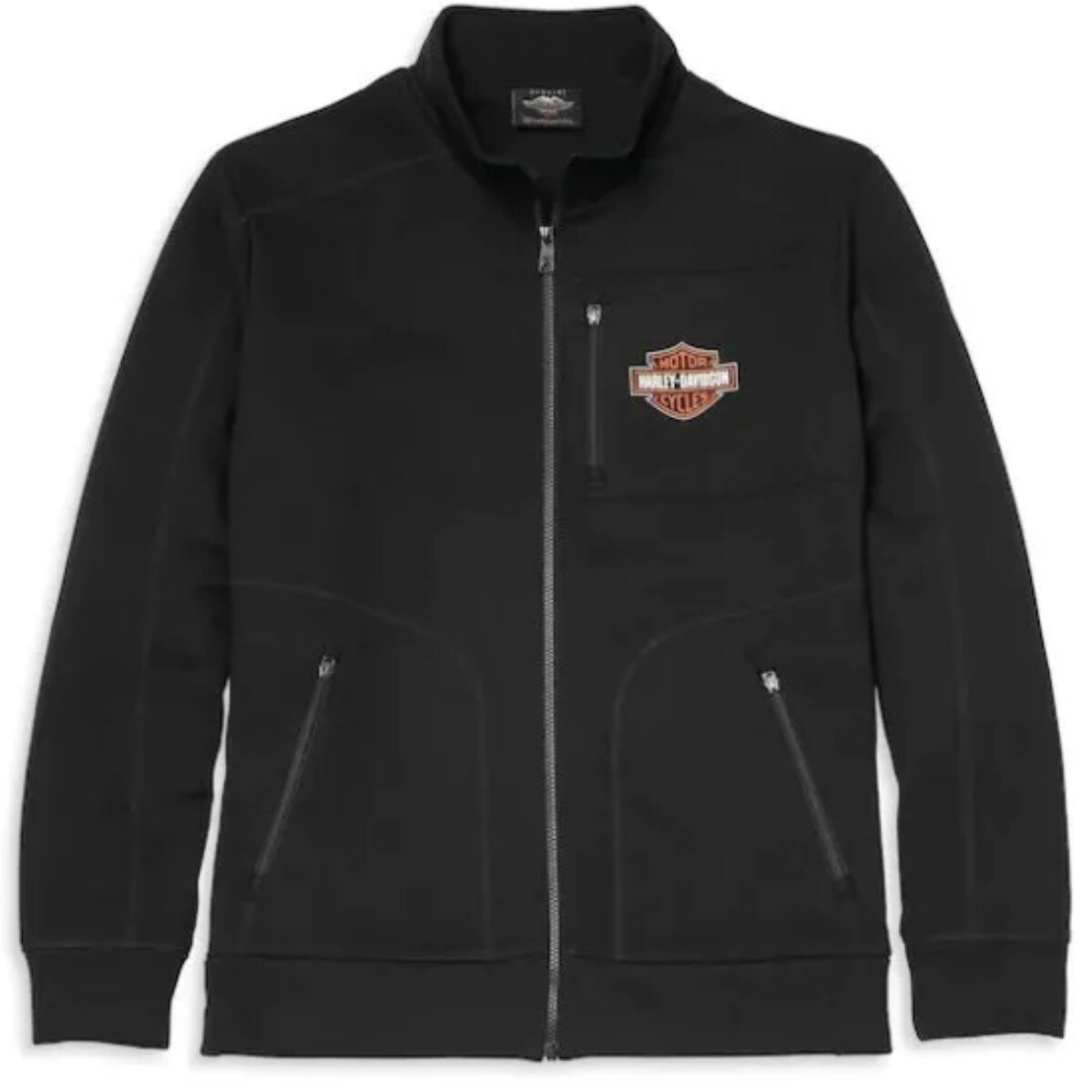 Harley Davidson HD Bar and Shield Graphic Full Zip Mockneck