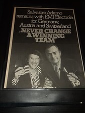 Salvatore Adamo Rare Original EMI Records Promo Poster Ad Framed!