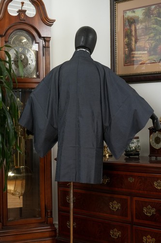 DEAR VANILLA JAPANESE HAORI SILK JACKET MEN'S KIMONO AUTHENTIC JAPAN VINTAGE - Picture 6 of 7