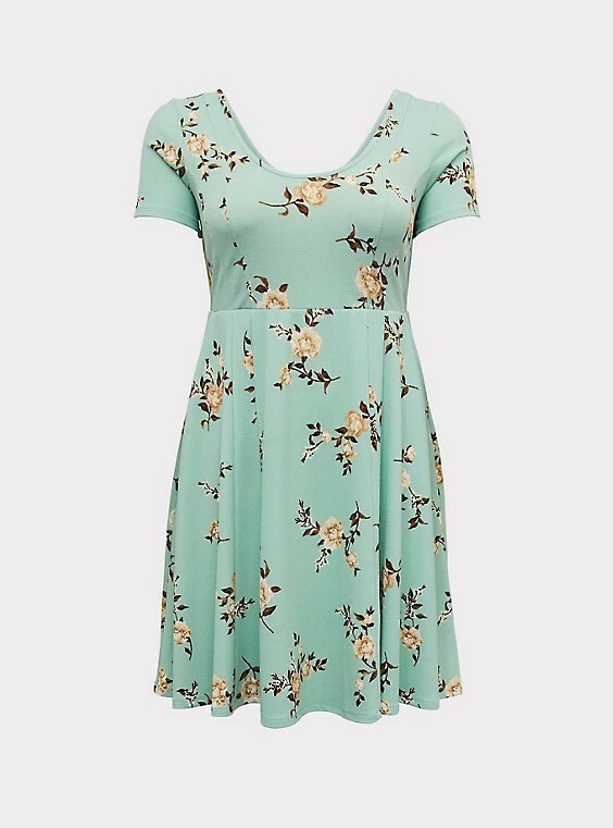 Torrid Womans Plus Size Mint Green Floral Print Textured Mini Skate Dress Sz 2X | eBay Torrid Womans Plus Size Mint Green Floral Print Textured Mini Skate Dress Sz 2X | eBay