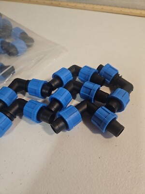 Drip Irrigation 1/2'' Elbow Fittings：1/2 Inch Drip Line Lock Barbed 90 Degree Elb