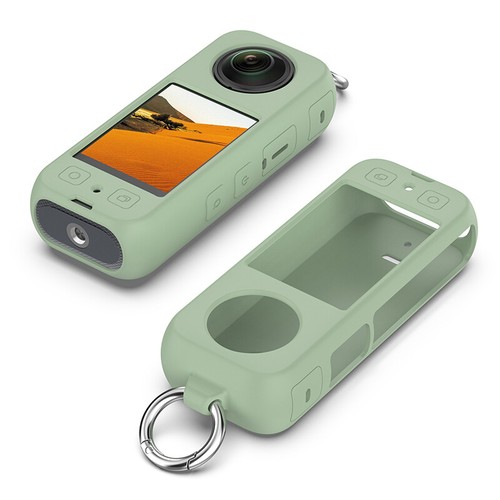For Insta360 X3 Case Silicone Cover Shockproof Protective Housing+Keychain - Picture 24 of 36