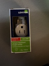 Leviton 15 amps 125 volt Light Almond Outlet 5-15R 1 pk
