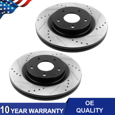 Front Black Disc Brake Rotors for 2011-2015 Hyundai Sonata 2011-2016 Kia Optima