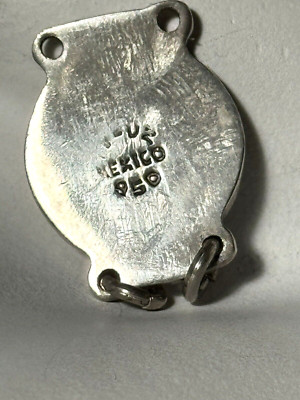 Mexiko 925 1/2 Zoll kleiner Gong Charm Anhänger Sterlingsilber Maya Azteken ''Jaco''