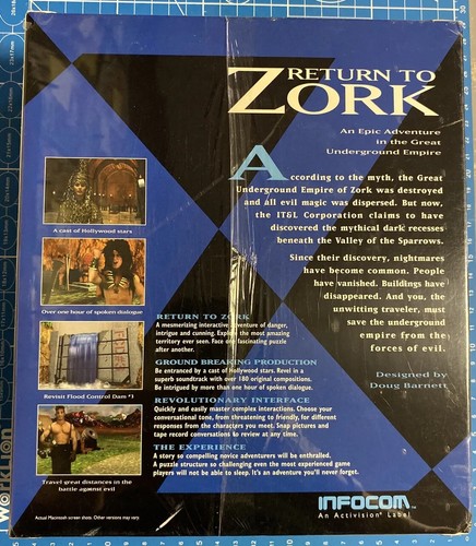 Factory Sealed Return to Zork DOS Floppy & Zork Anthology CD Mac/DOS Promotional - Picture 2 of 3