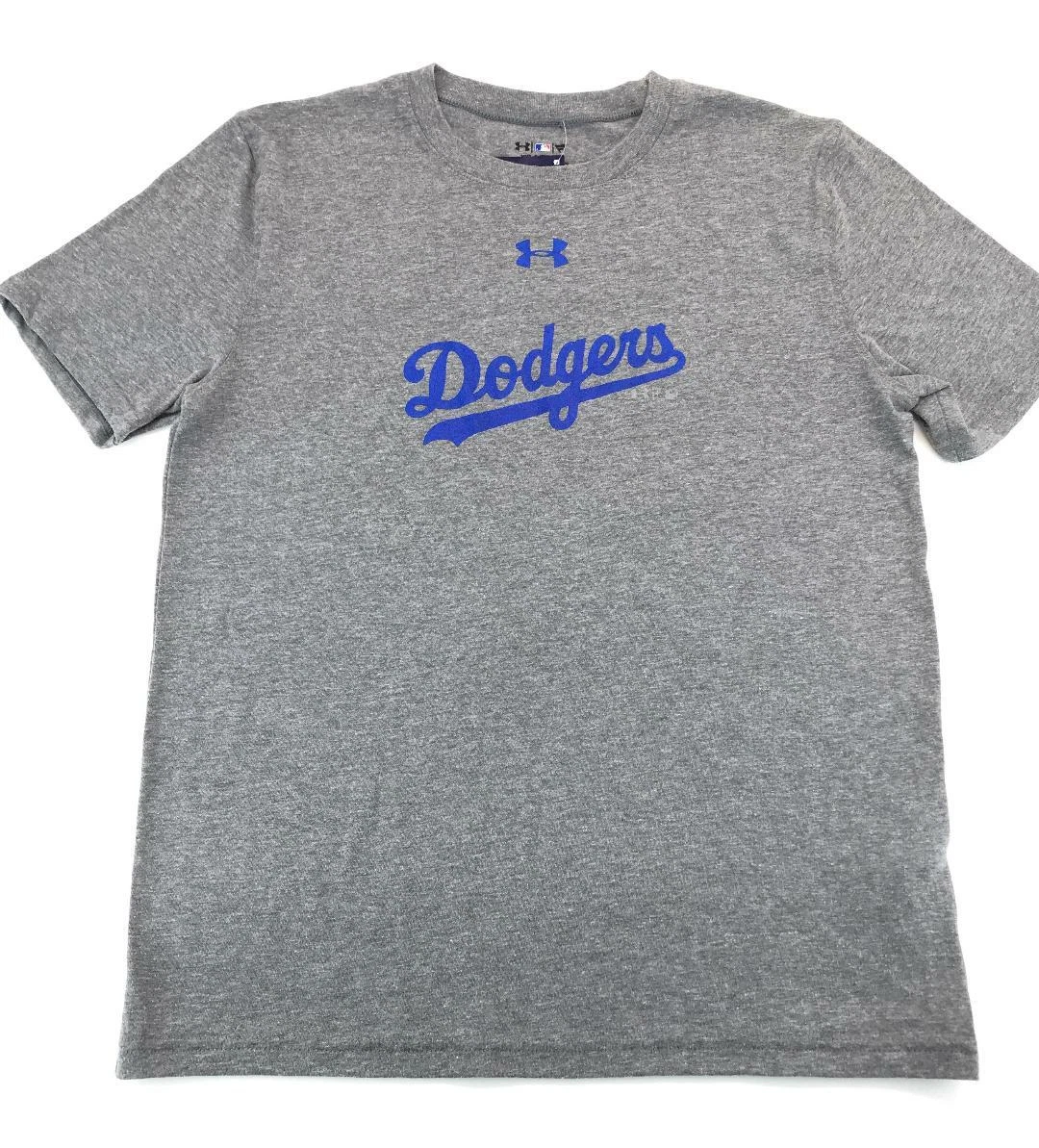 UNDER ARMOUR Los Angeles Dodgers Kids Youth Boys T Shirt, Gray, Youth XL /  YXL