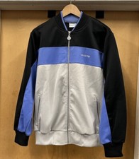 Vintage Adidas ATP Keyrolan Track Jacket Mens Large Gray USA Firebird Trefoil