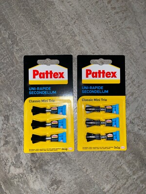 3 x Pattex Super Glue Mini Trio 3x1g Adhesive All-purpose