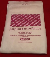 QTY 50, VISCOT 1503 STERILE TOWEL/DRAPE POLY-LINED NON-FENESTRATED  18" X 26"
