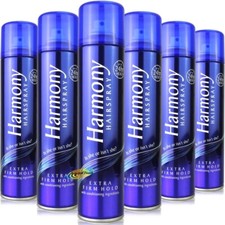 6x Harmony Extra Firm Hold Hair Spray 300ml - With Conditioning Ingredients