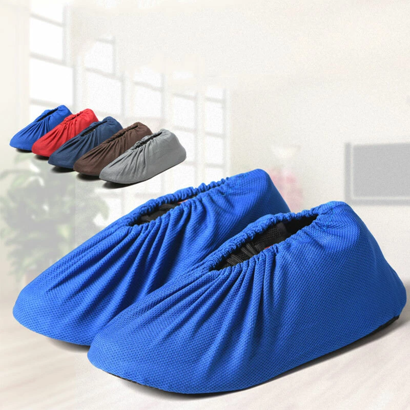 1pair Breathable Shoe Covers Washable Reusable Non Slip Overshoes Bootie ^