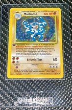Pokémon TCG Machamp Base Set # 8/102 Holo 1st Edition Holo Rare Near Mint
