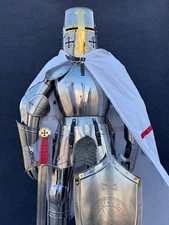 Templar Armor Suit - Templar Crusader Full Body Armor Suit - With Complete Stand
