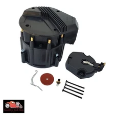 Chevy GM Black HEI Large Distributor Cap Rotor Kit SBC BBC 305 327 350 396 454