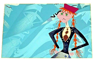 DISNEY POSTKARTE - FROZEN - ANNA - DIGITALE KONZEPTKUNST VON DOUG WALKER - NEU 