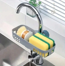 Organize Your Kitchen Sink with the Sink Sider Faucet Caddy Sponge Holder - NEW