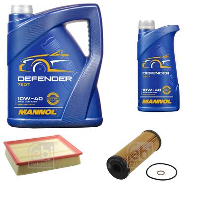 FEBI Inspektionspaket 6L MANNOL Defender 10W-40 für Mercedes-Benz V-Klasse