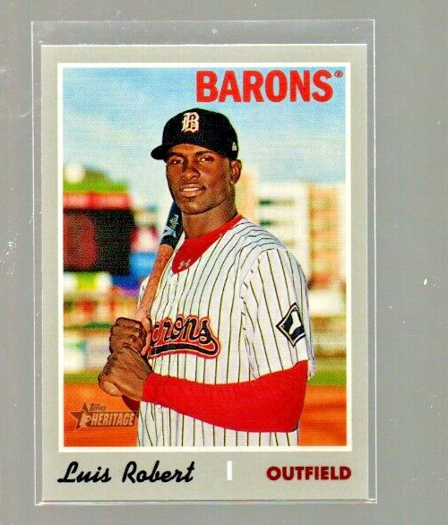 2019 Topps Heritage Minor Leagues - Luis Robert (#154)  Barons & White Sox