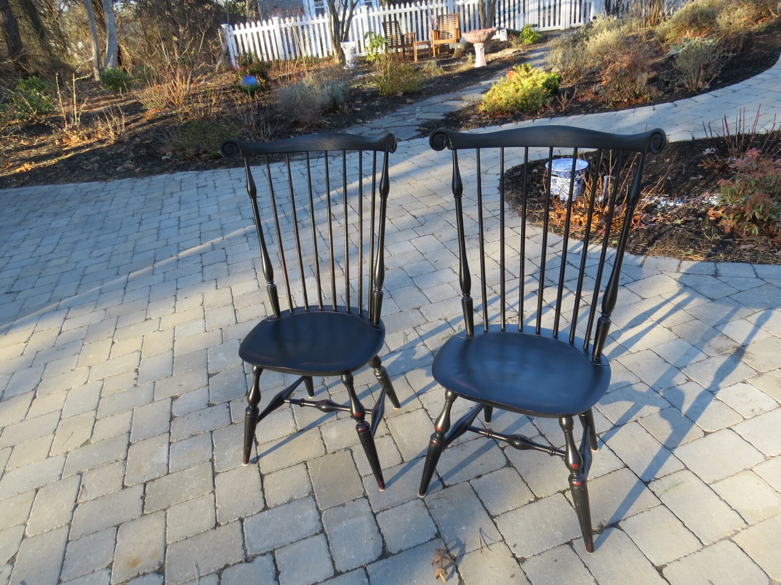 Pair Warren Chair Works Fan back Windsor Chairs eBay