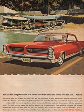 1964 Pontiac Wide-track Original Vintage Print Ad