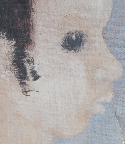 Old 1930 Era American Artist 'Modern Art' Marien Crawford Portrait Oil Painting - Picture 11 of 12