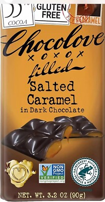Chocolove  Dark Chocolate Bar Salted Caramel   3.2 Oz