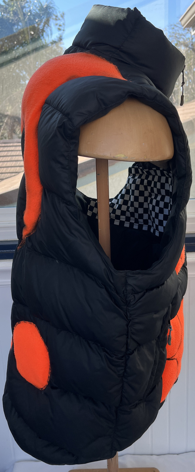 A Future Memory Down Feather Black Orange Vest La… - image 13