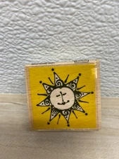 Vap Scrap Sun Wood Mounted Rubber Stamp
