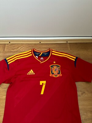 David Villa 7 Spain 2011 2012 National Soccer Team Jersey Football