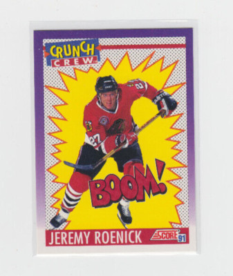 91/92 Score American Chicago Blackhawks Jeremy Roenick Crunch Crew