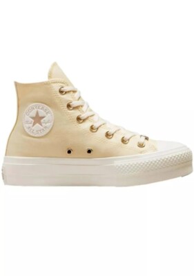 Converse Chuck Taylor All Star Lift HI - Weiß/Beige/Light Gold Sneaker Damen Neu