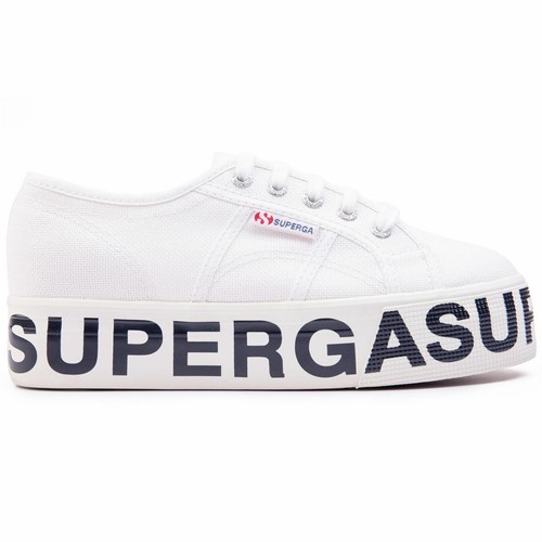 SUPERGA - SCARPA DA DONNA BIANCO SUOLA ALTA CON LOGO 2790 promo -30% sconto  ult | eBay
